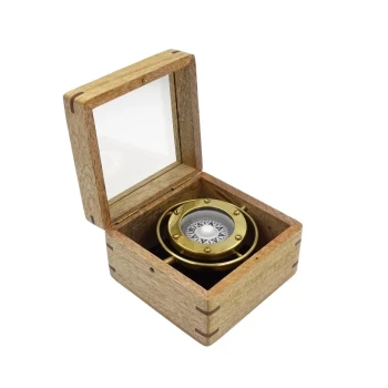 Kompas przechyłowy Gimble w pudełku drewnianym BN-2056 -GD